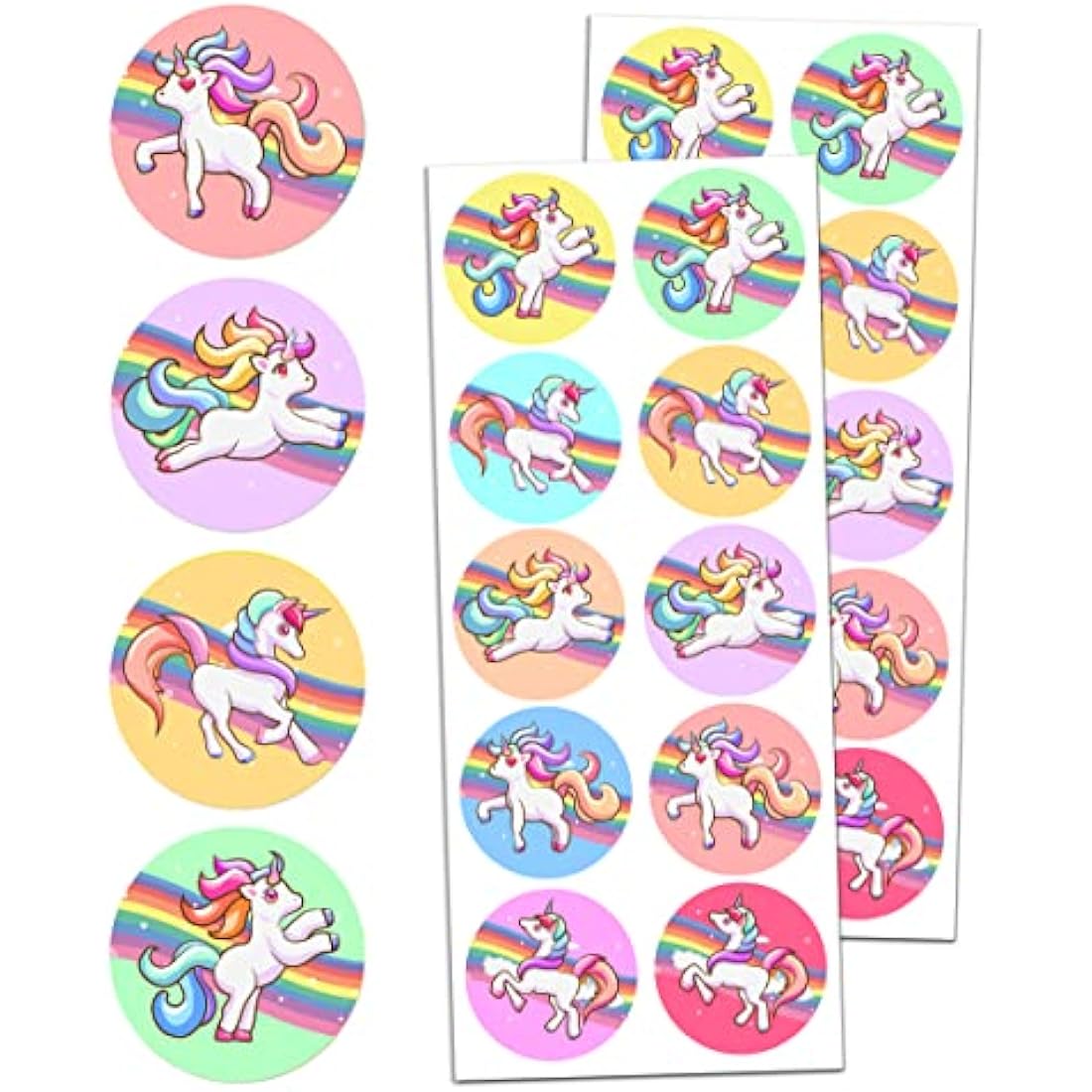 Unicorn Stickers – 200 Self-Adhesive Decals for Party Favors