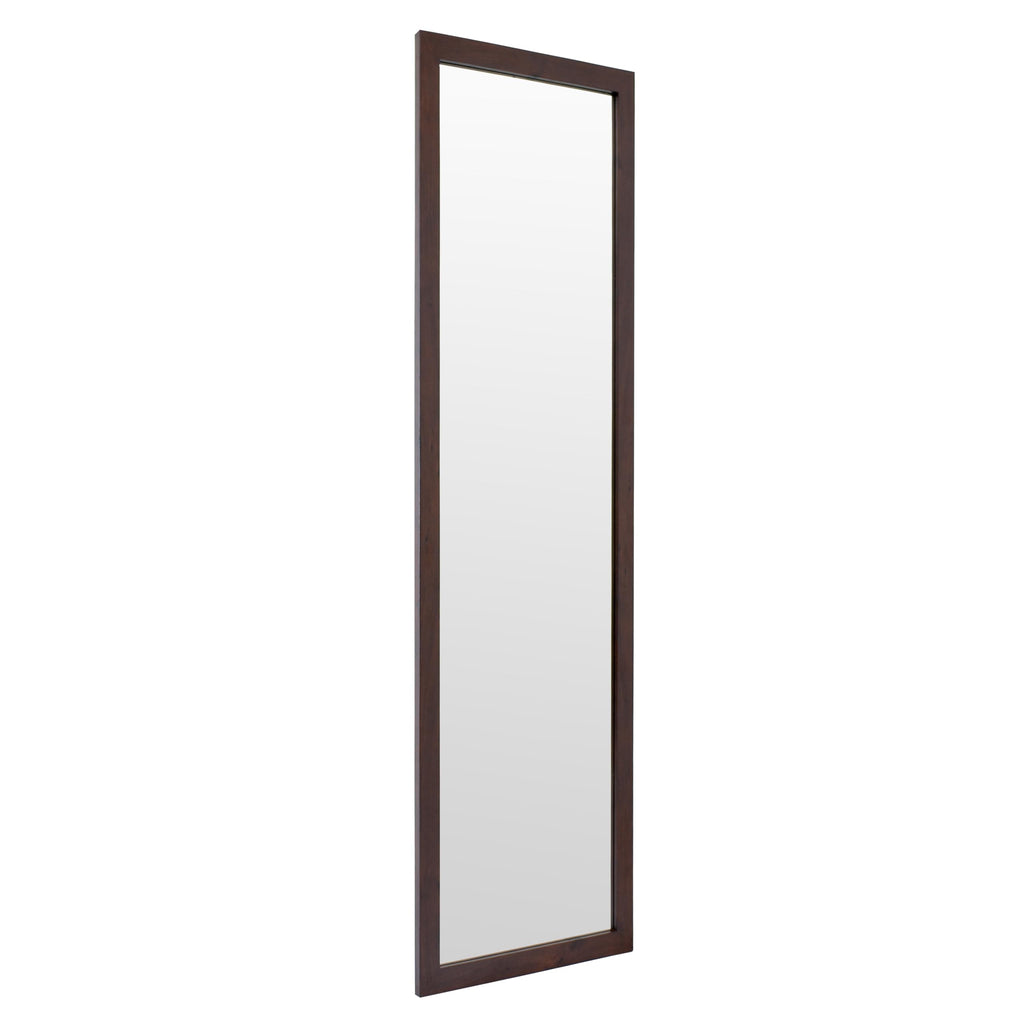 Full Length Wooden Wall Mirror – Wenge Brown – 35x110cm