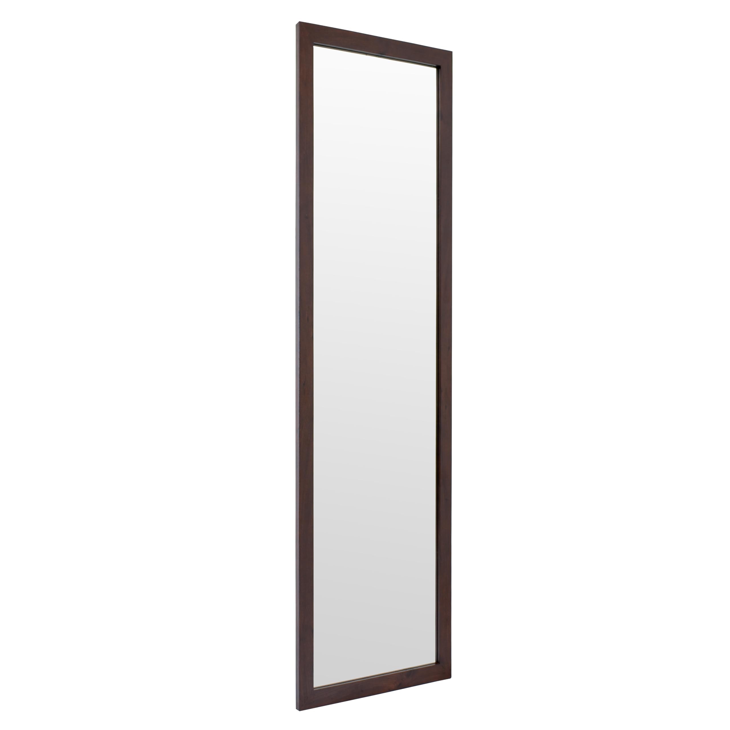 Full Length Wooden Wall Mirror – Wenge Brown – 35x110cm