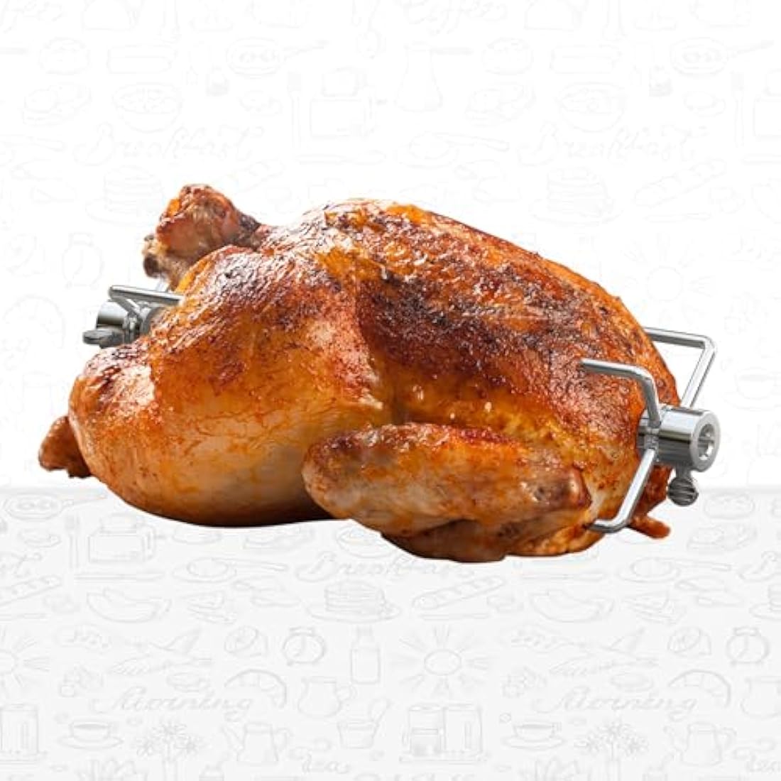 Steel Rotisserie Forks for 8-12mm Spit Rods, 2-Pack
