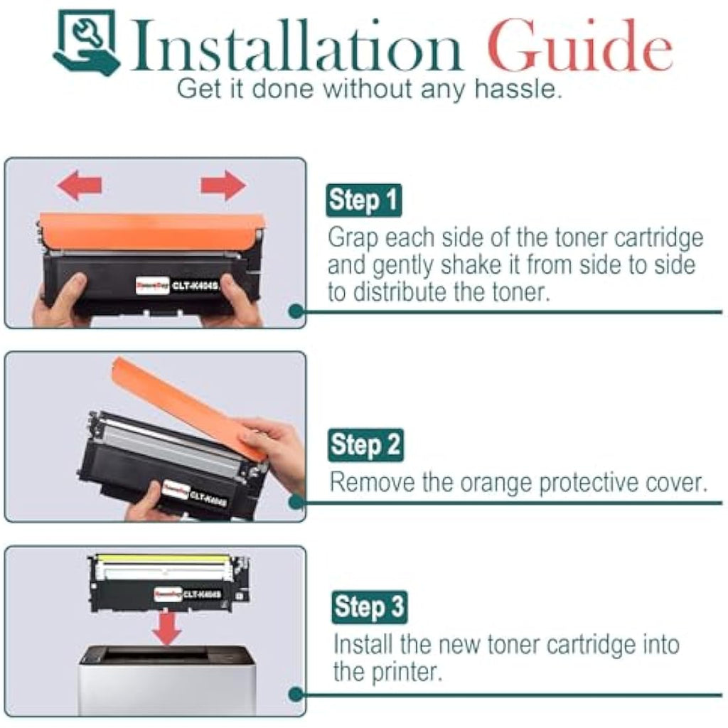 HenceBuy CLT-P404C Toner Cartridge 4-Pack for Samsung Xpress SL-C430 C480