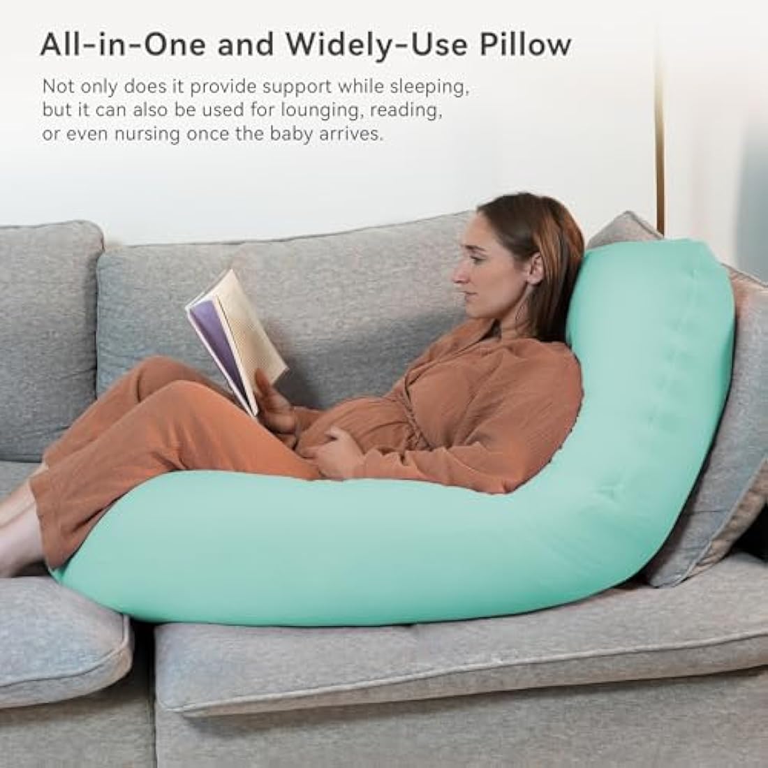 PinkFoggie U-Shaped Cooling Pregnancy Pillow | Full Body Support