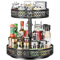 2-Tier Lazy Susan | 12" Adjustable Metal Rotating Spice Rack
