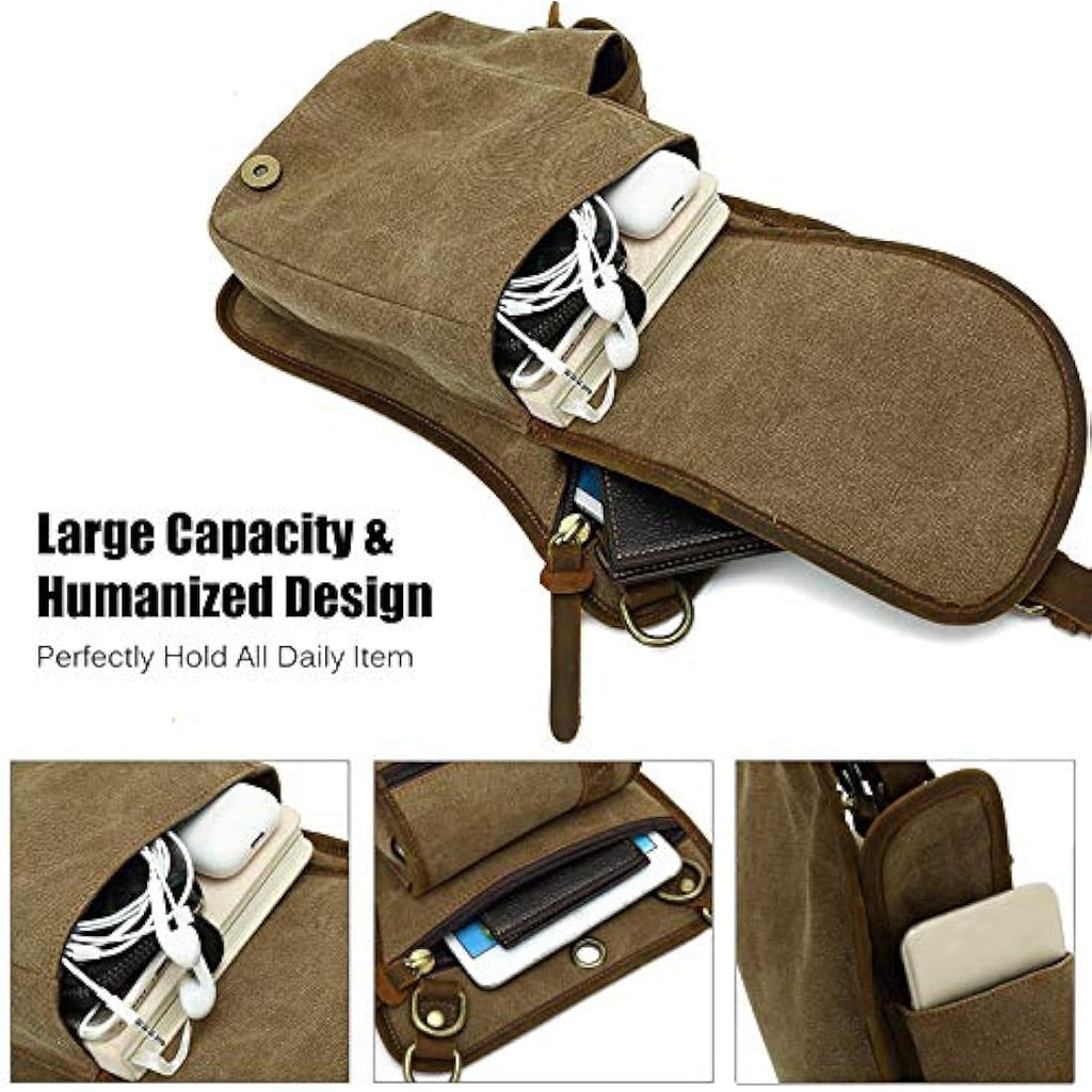 Canvas Drop Leg Bag – Tactical Waist Pack for Hiking & Travel
