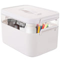 ASelected 2-Layer Medicine Storage Box – Portable First Aid Kit Organizer
