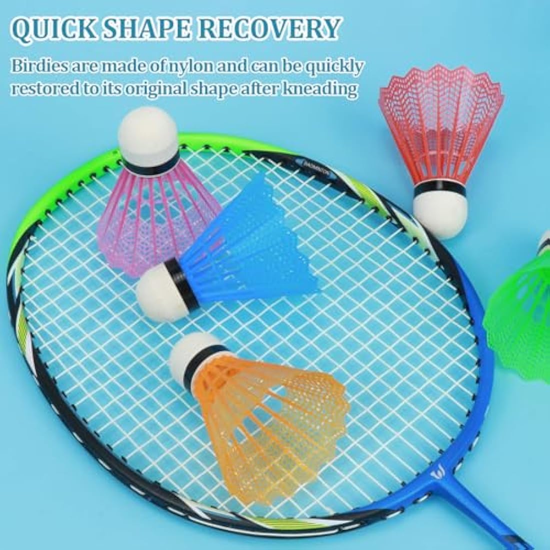 Hysagtek Nylon Badminton Shuttlecocks – 12 Pcs Medium Speed Training Balls