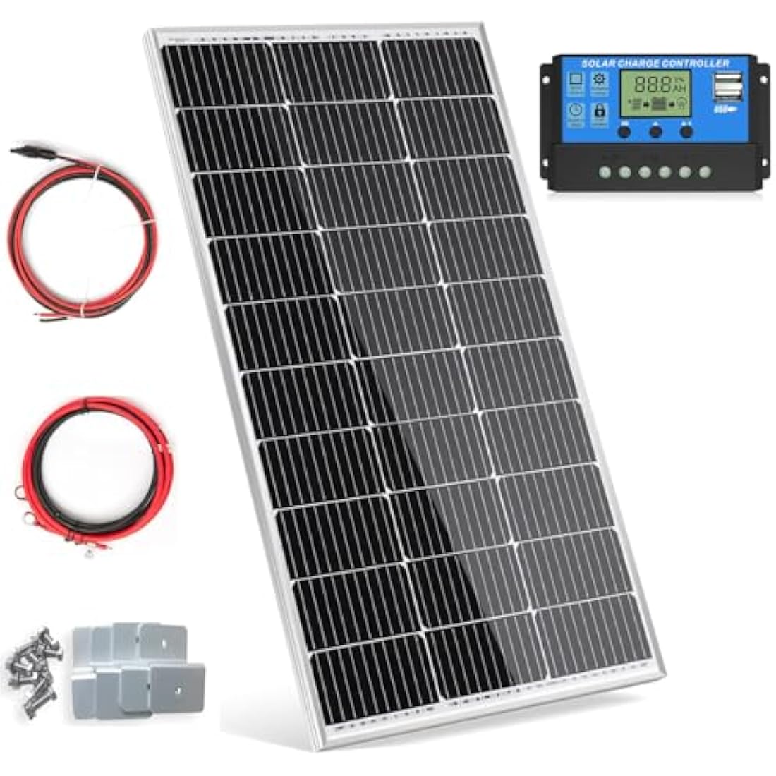 Jolof Store 100W Solar Panel Kit with 20A PWM Controller for RVs