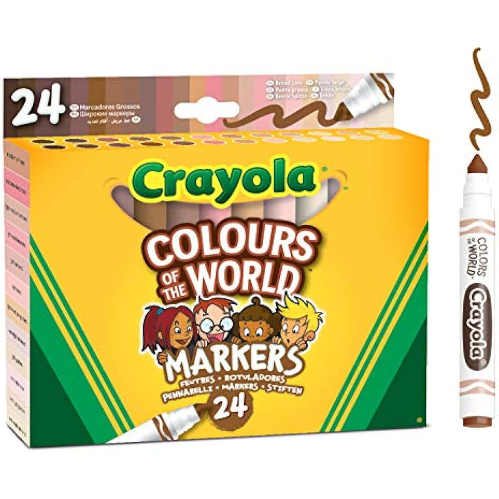 Crayola Colours of the World Washable Markers – 24 Skin Tone Skin Shades
