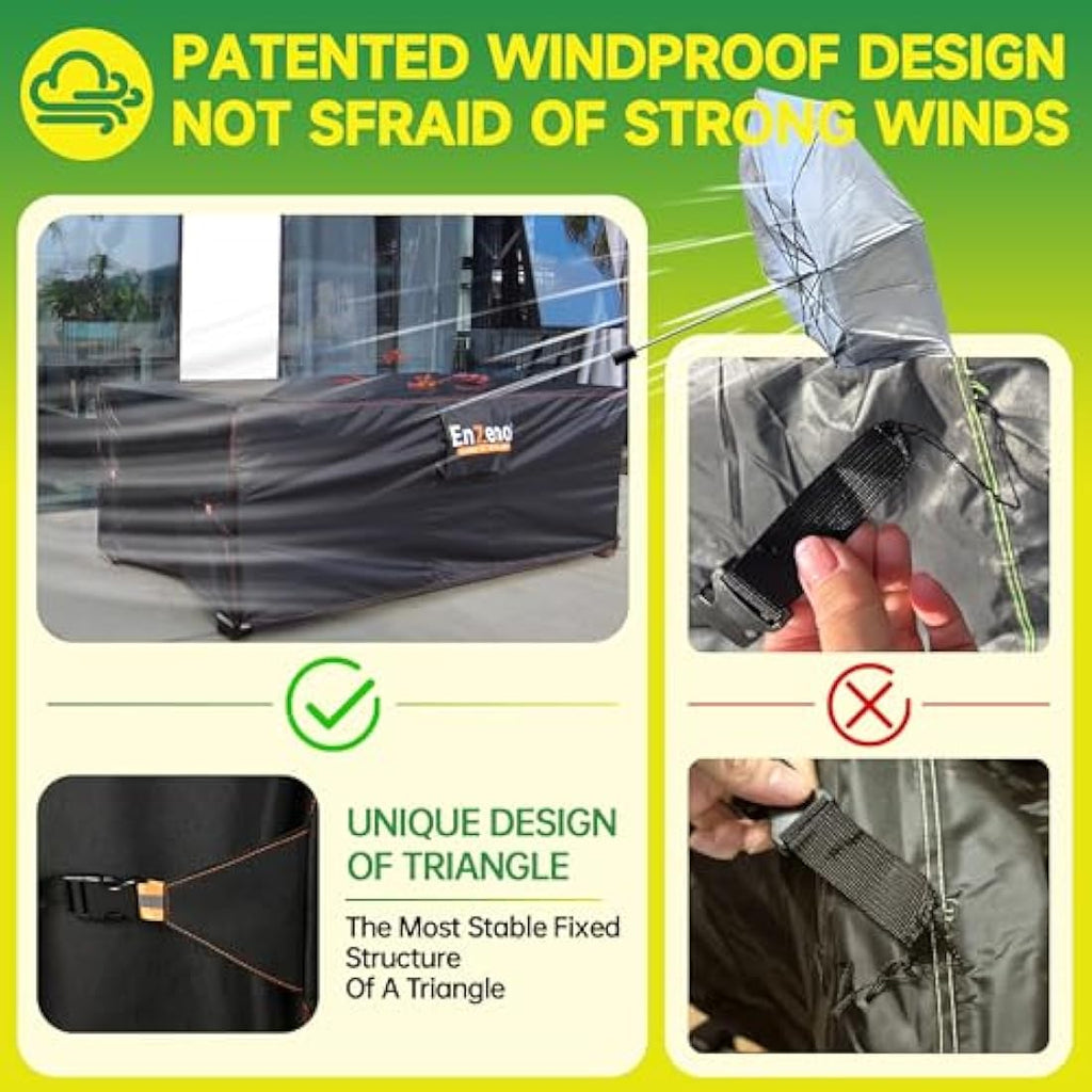 Enzeno Waterproof Garden Furniture Cover – 420D Heavy Duty Oxford Fabric