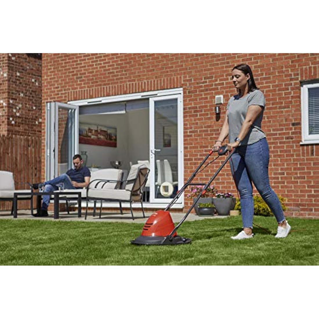 Flymo Turbo Lite 250 Electric Hover Lawn Mower – 1400W, 25cm Width