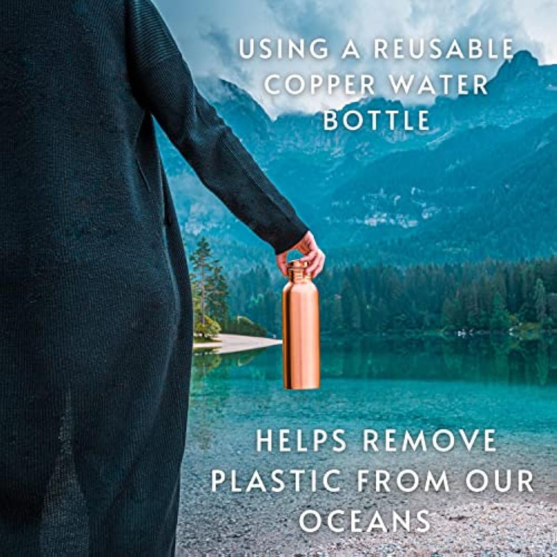 Kosdeg Pure Copper Water Bottle – 34 Oz Ayurvedic Hydration Vessel