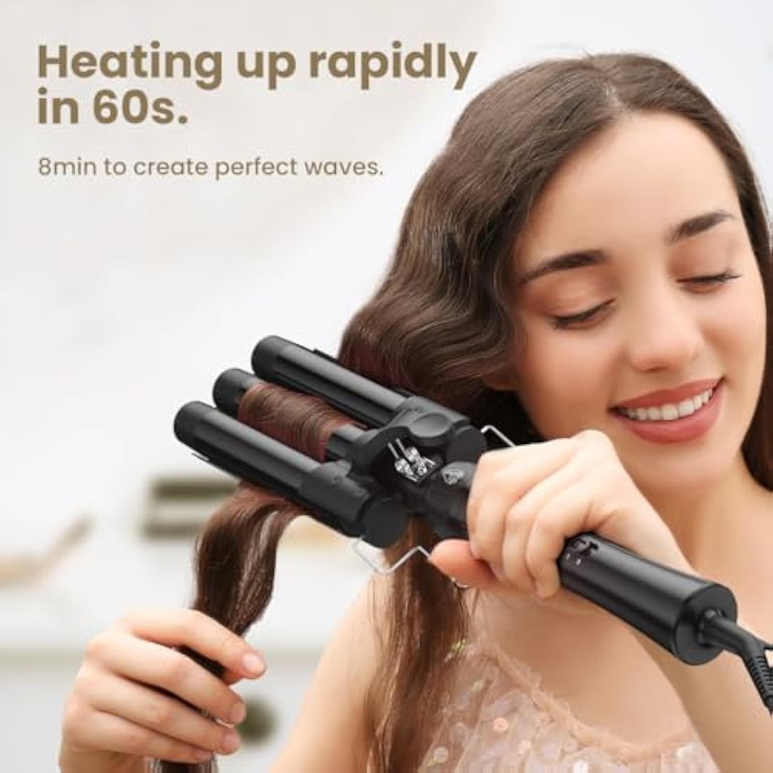 Jolof Store 5-in-1 Hair Curler & Waver Set | 10-32mm PTC Ceramic Wand