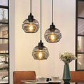ZMH Industrial 3-Flame Cage Pendant Light – Retro Black & Gold Hanging Lamp