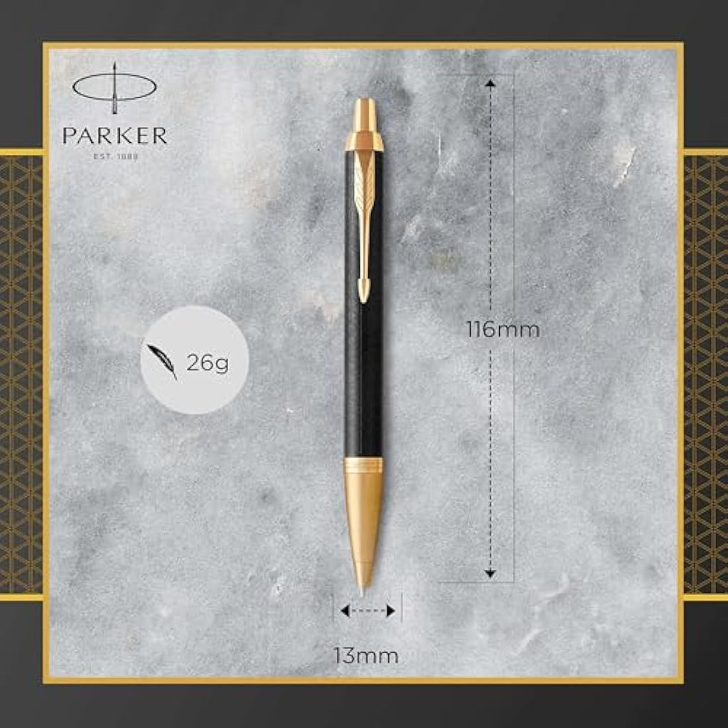 Parker IM Ballpoint Pen – Premium Black with Medium Point Blue Ink