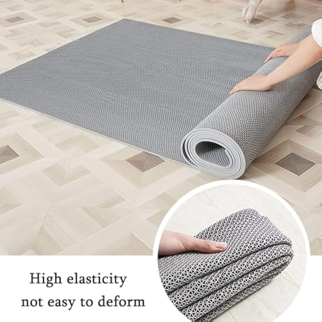 S-Shaped PVC Drainage Mat – 300x90cm Non-Slip Floor Mat, Grey
