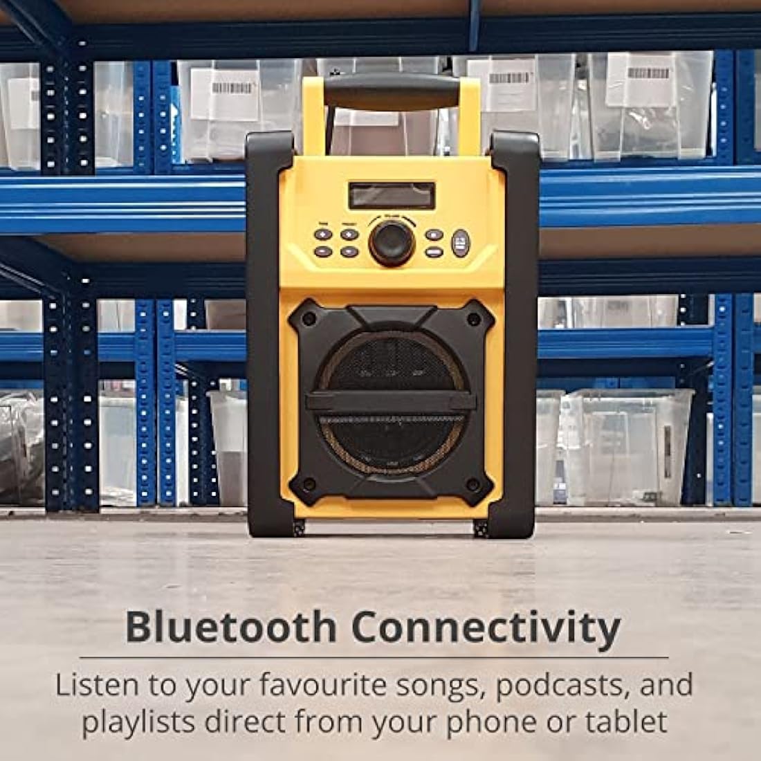Ex-Pro Jobsite FM Radio | IPX5 Water Resistant Bluetooth Speaker - Yellow