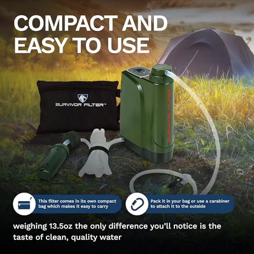 Survivor Filter PRO X Electric Portable Water Filter for Camping