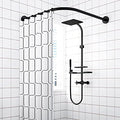 Jolof Store L-Shape Curved Shower Curtain Rail - Stainless Steel Rod