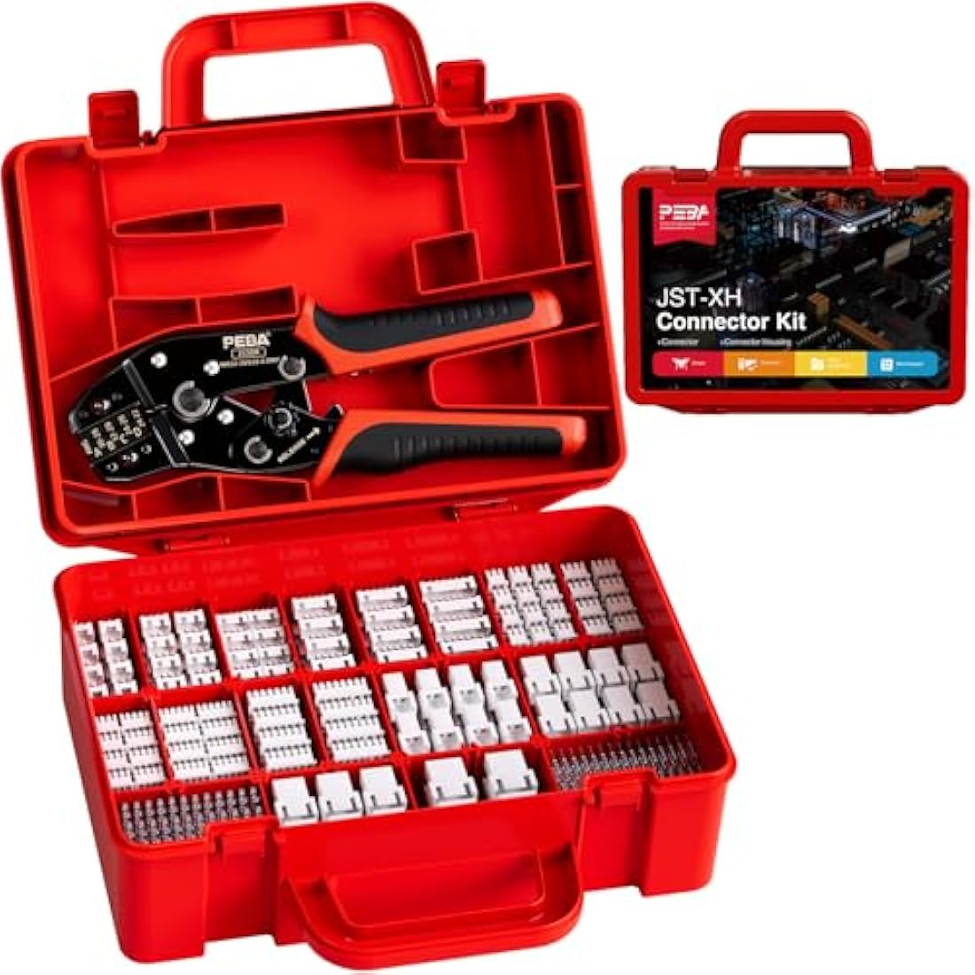 PEBA JST Crimping Pliers and 18 Style Connector Kit – AWG 32-20