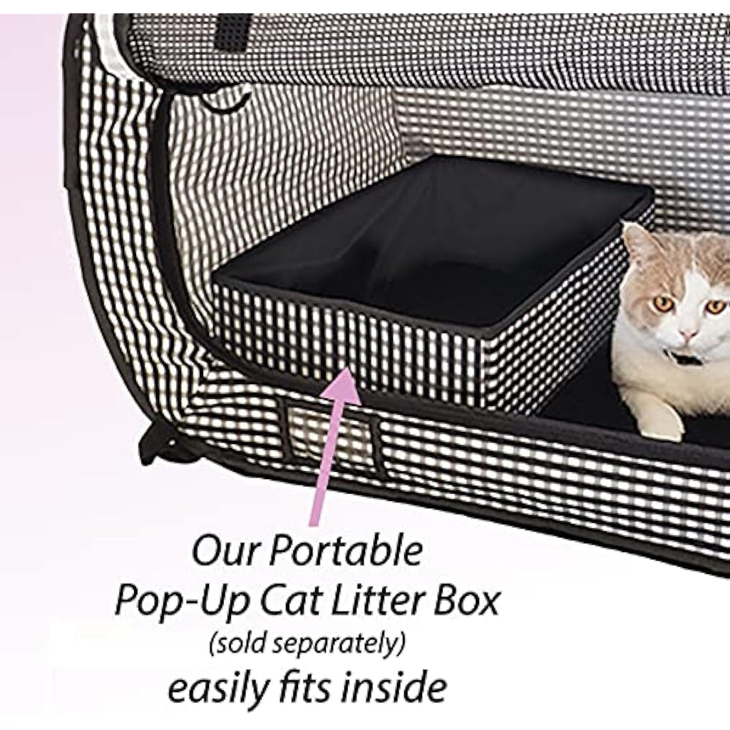 Necoichi Portable Cat Cage and Litter Box Set – Collapsible Travel Kennel