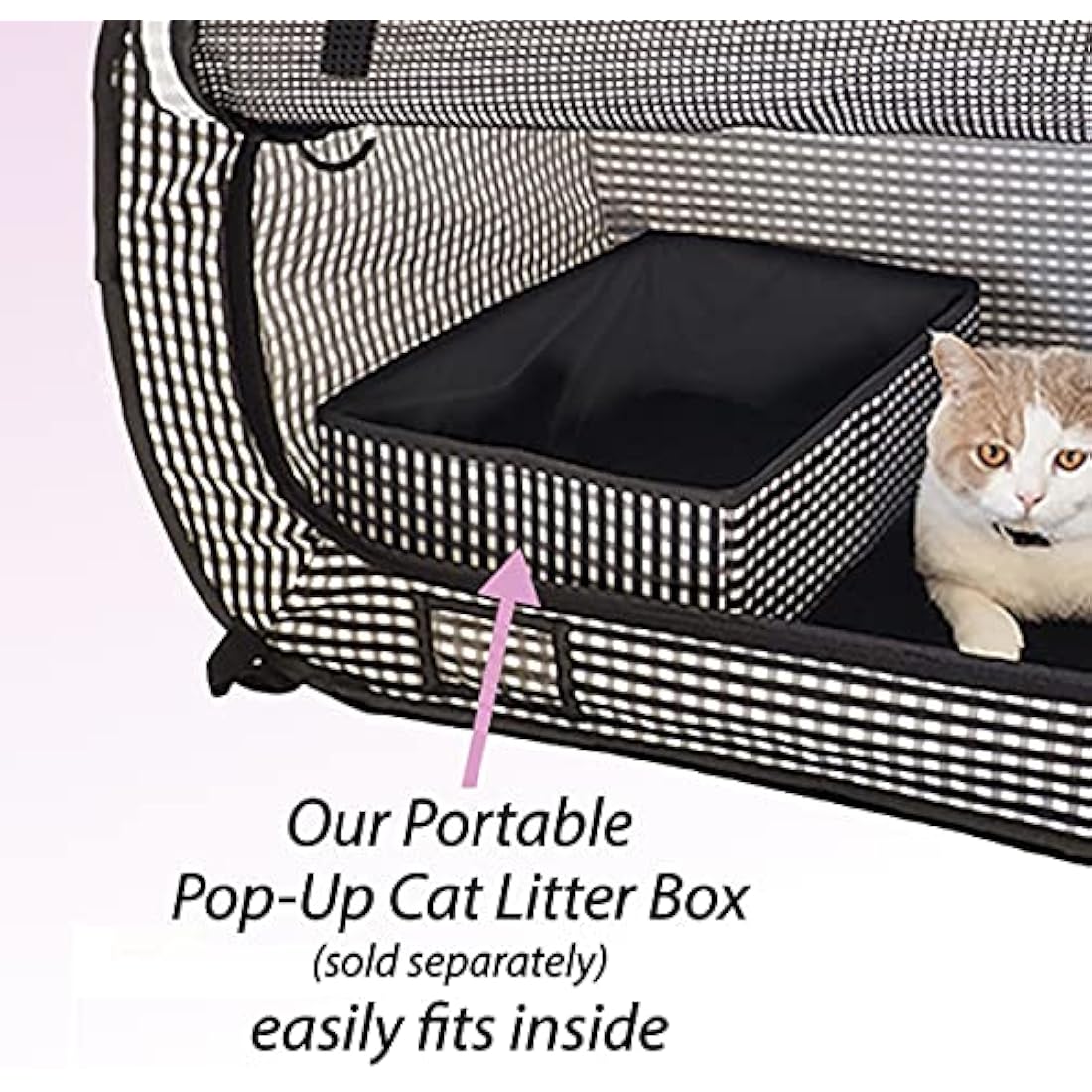 Necoichi Portable Cat Cage and Litter Box Set – Collapsible Travel Kennel