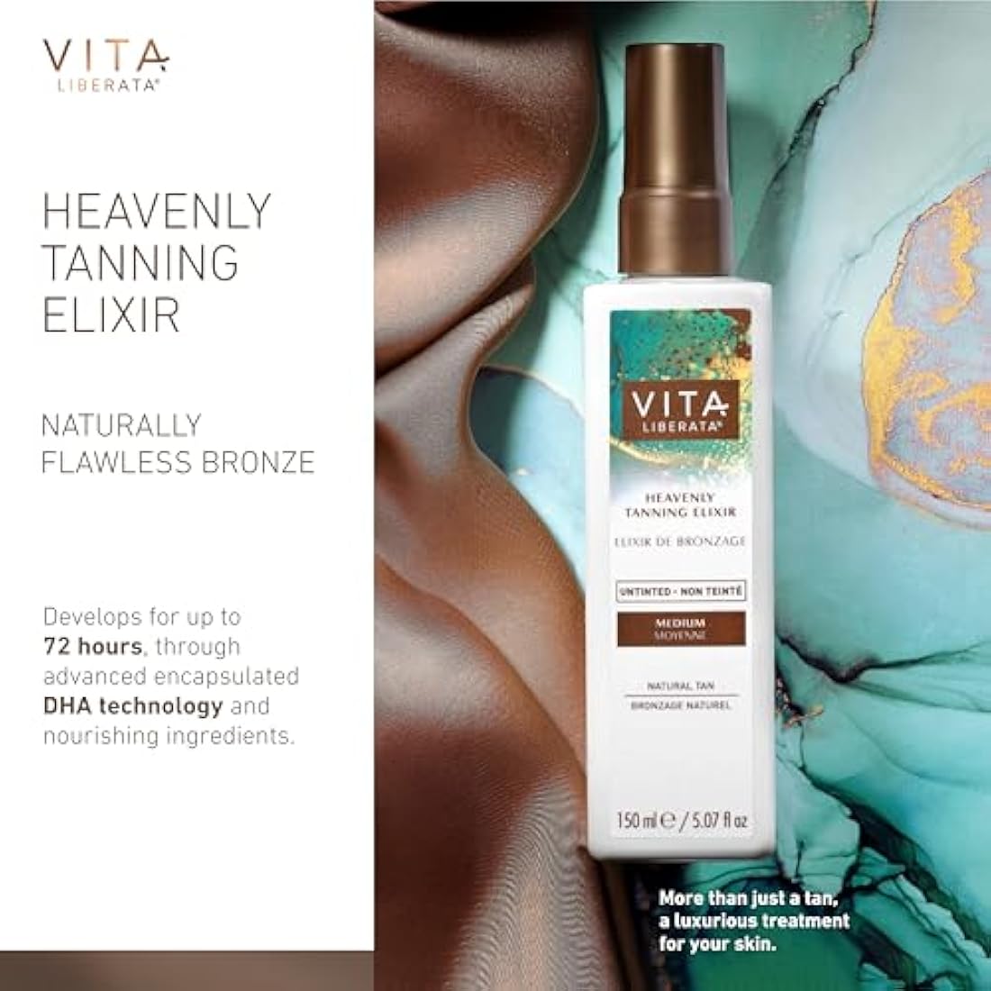 Vita Liberata Heavenly Self Tanning Elixir – Medium Untinted Tan 150ml