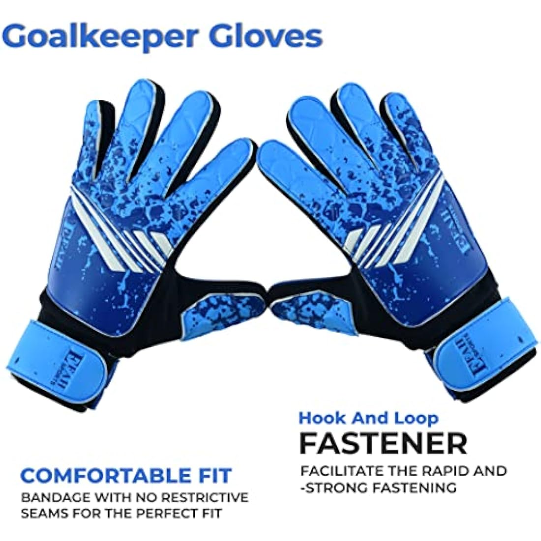 EFAH SPORTS Kids Soccer Goalkeeper Gloves – Youth Goalie Super Grip
