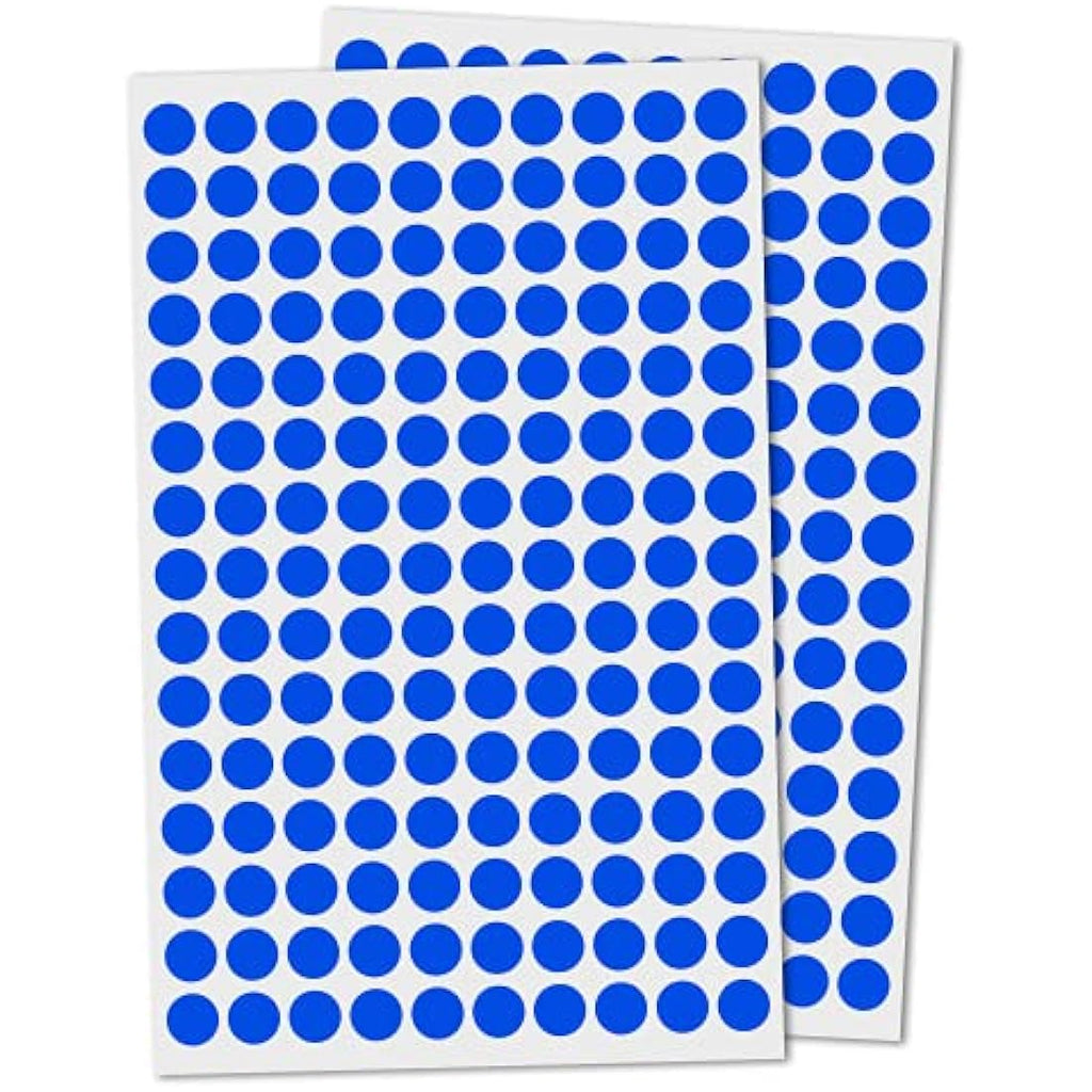 Jolof Store 10mm Round Blue Dot Stickers - 15,000 Self-Adhesive Labels
