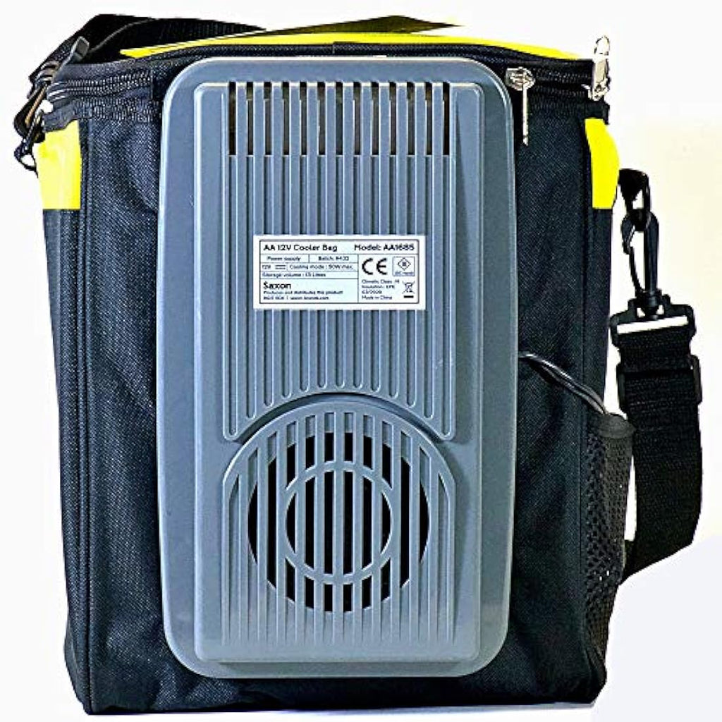 AA 12V Electric Cooler Bag – 13L Portable Travel Fridge for Car, Black