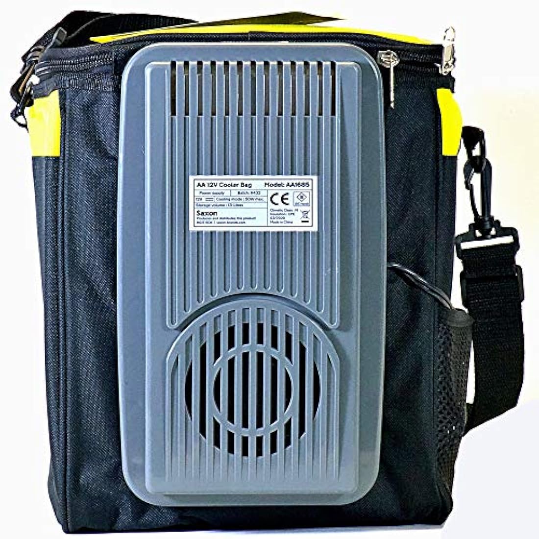 AA 12V Electric Cooler Bag – 13L Portable Travel Fridge for Car, Black