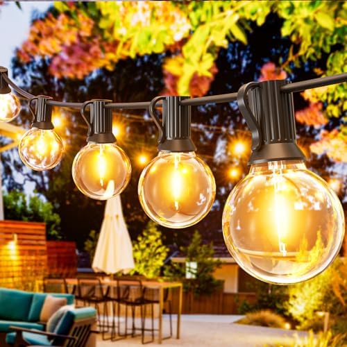 Svater 200FT Outdoor String Lights – IP45 Waterproof G40 LED Festoon Lights