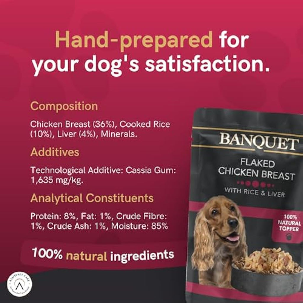 HiLife Banquet Natural Wet Dog Food - Chicken & Liver - 15 x 100g
