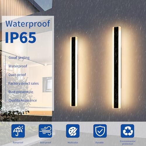 120cm LED Outdoor Wall Light | IP65 Waterproof 3-Color Sconce