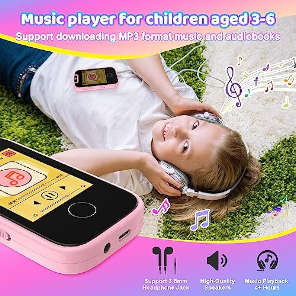 Jolof Store Kids Smart Phone | Dual Camera MP3 Player Toy for Girls 3-8