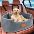 Dog Car Seat – Large Pet Booster Bed for SUV & Car, Gray