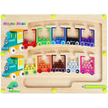 Pincush Magnetic Color and Number Maze – Montessori Wooden Counting Toy