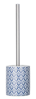 WENKO Lorca Ceramic Toilet Brush Holder – Blue Mediterranean Design