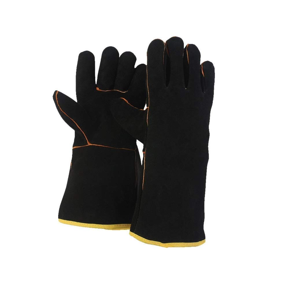 FZTEY Heat Resistant Leather Welding Gloves – Long Thermal Gauntlets