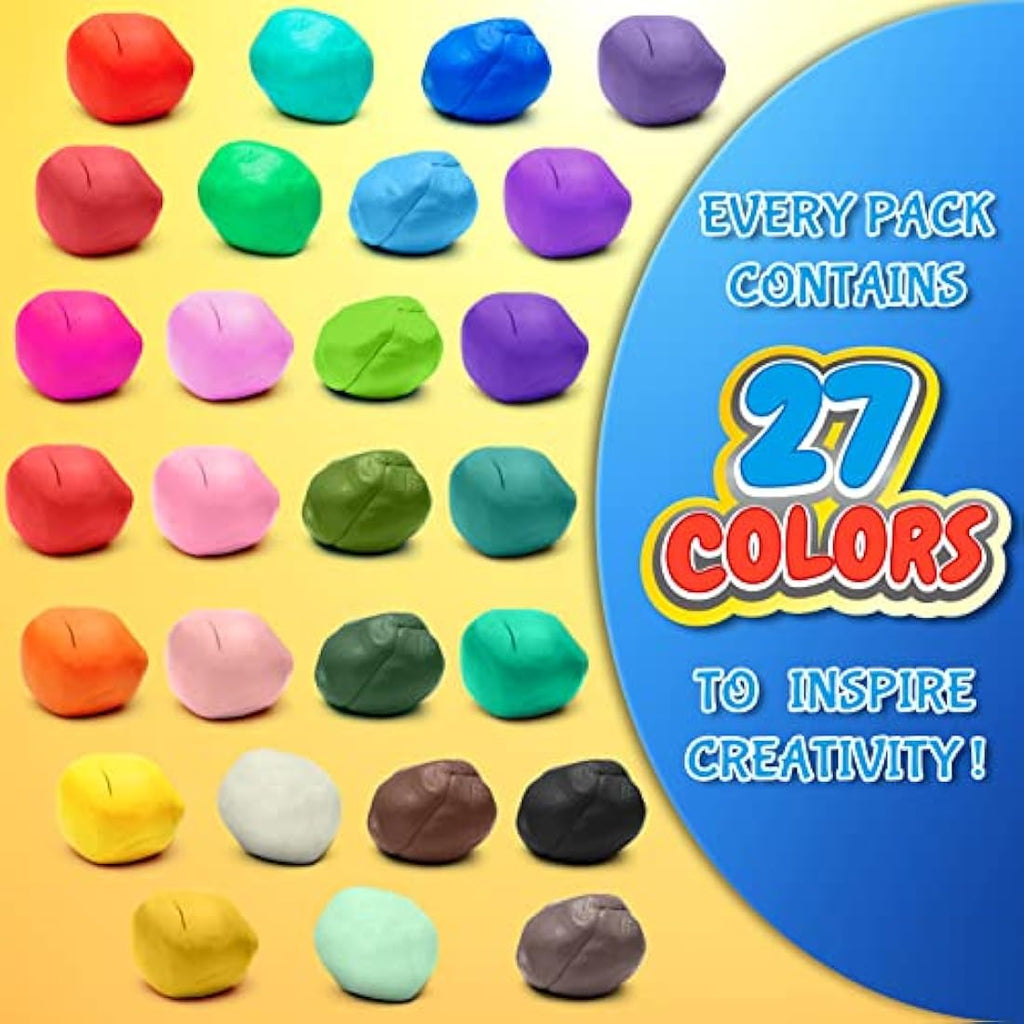 Jolof Store Air Dry Clay Kit - 27 Colours Soft Modelling Clay for Kids