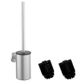 Mozmmhi Wall Mounted 304 Stainless Steel Toilet Brush Set with 2 Heads