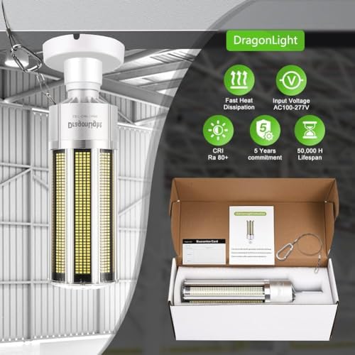 DragonLight 240W LED Corn Bulb | 32,400LM E40 Mogul Base 5000K Daylight