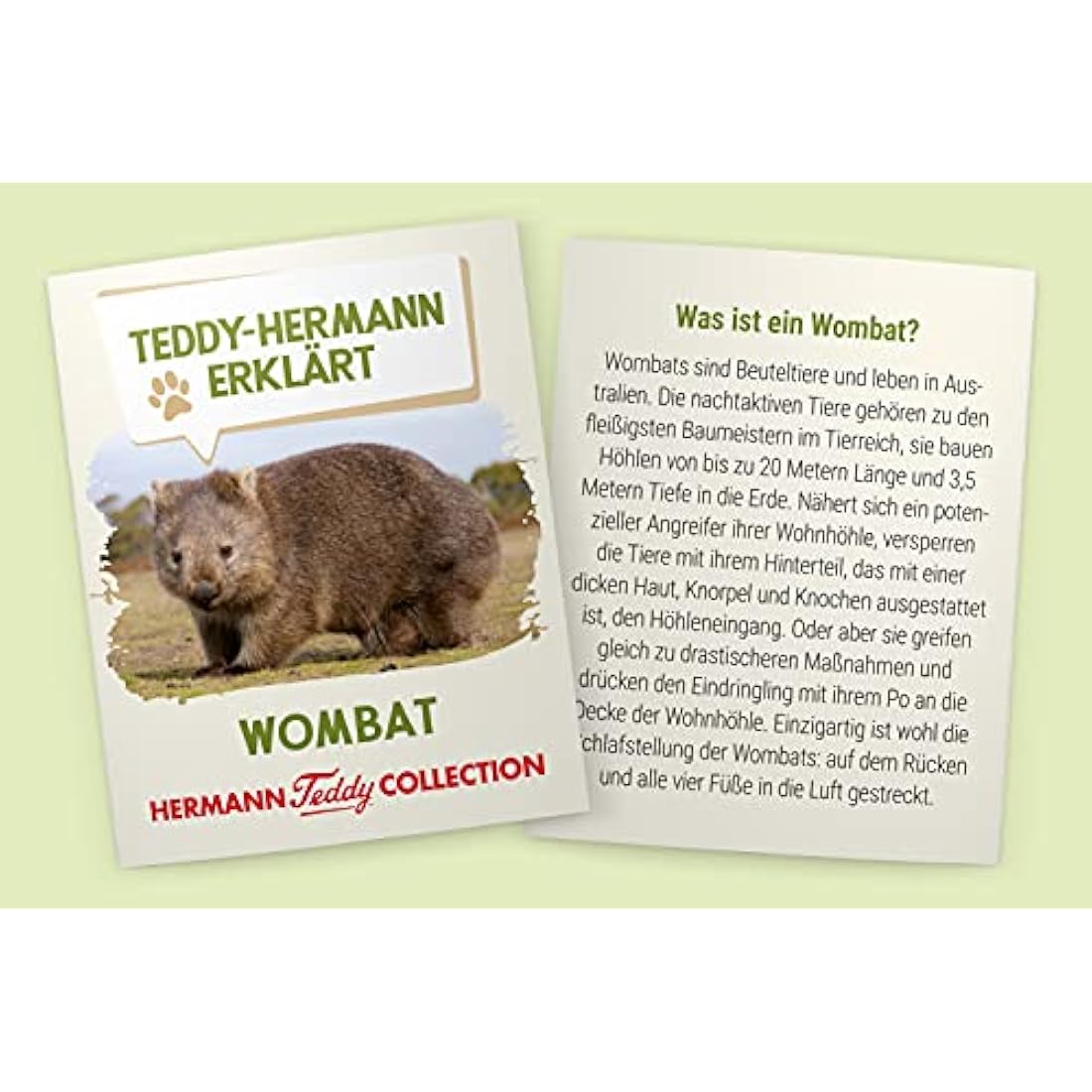 Teddy Hermann Wombat Plush Toy – 26cm Soft Cuddly Stuffed Animal