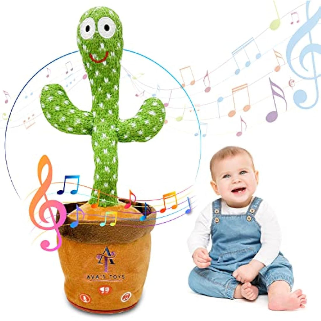 Ava's Toys Dancing Cactus | Volume Control Talking & Singing Plush Toy