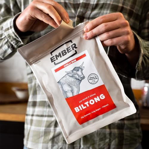 Ember Snacks Chilli Beef Biltong – High Protein Keto Snack (4 x 250g)