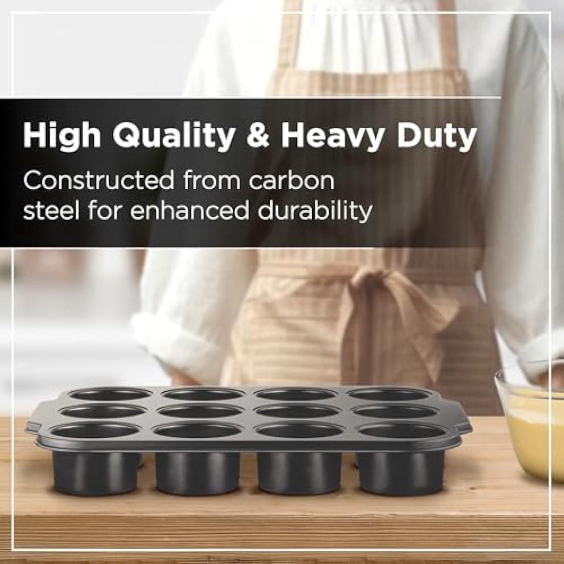 Wrenbury 12 Cup Mini Cheesecake Tin | Loose Base Steel Muffin Mould