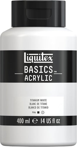 Liquitex Basics Acrylic Paint | Titanium White | 400ml Artist Bottle