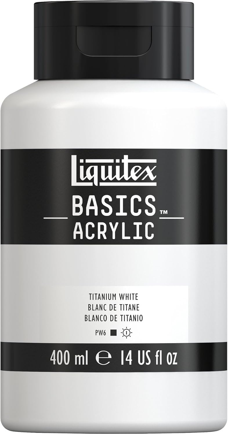 Liquitex Basics Acrylic Paint | Titanium White | 400ml Artist Bottle