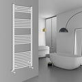Warmehaus Curved Bathroom Heated Towel Rail Radiator White 1600x600mm - image 1