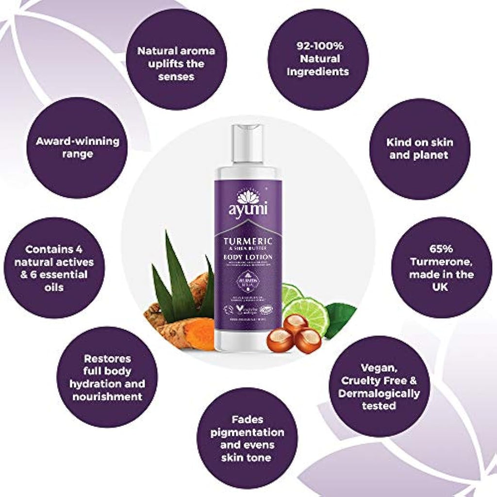 Ayumi Turmeric Brightening Body Lotion with Vitamin C & Shea Butter
