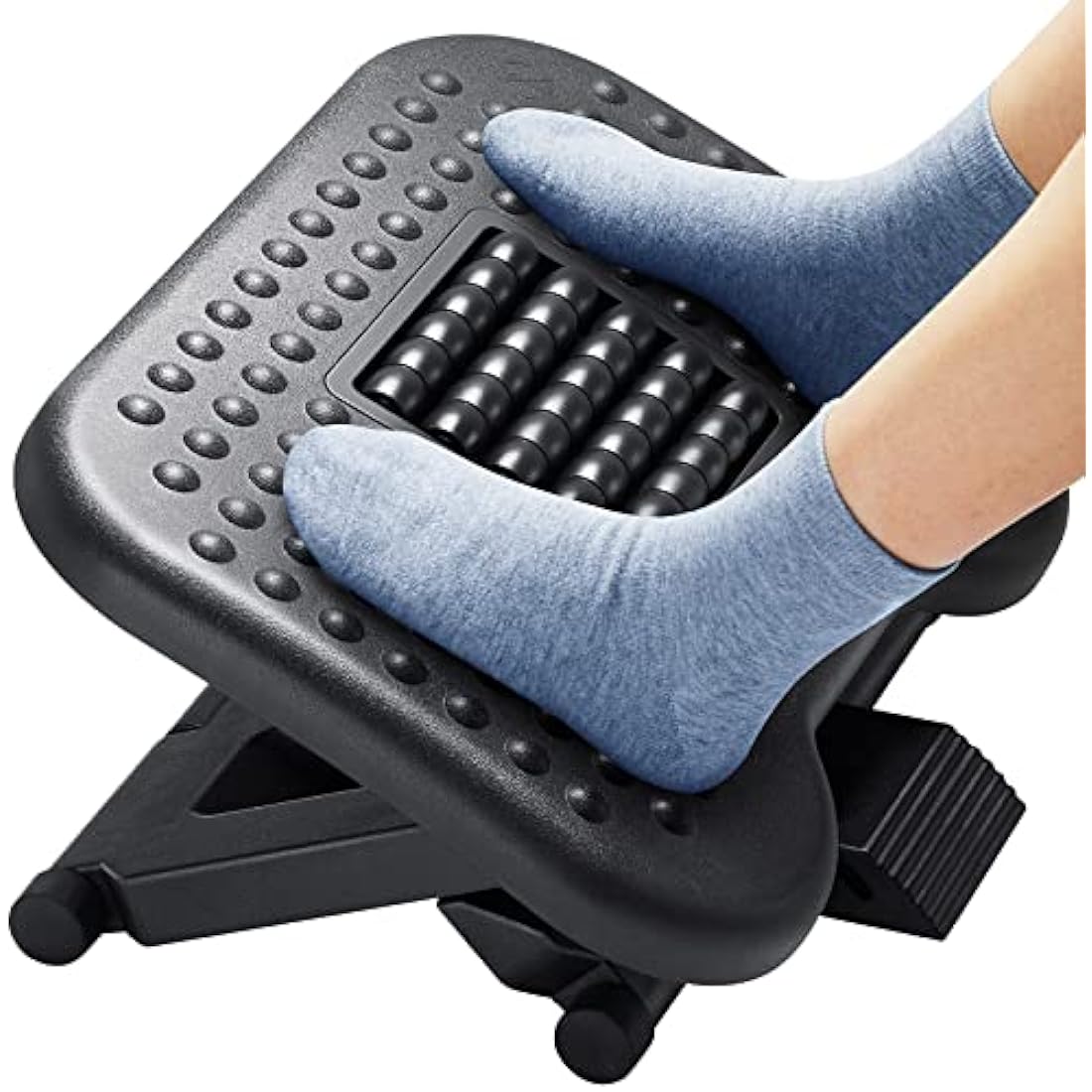 HUANUO Ergonomic Foot Rest – Adjustable Height & Massage Under Desk Stool